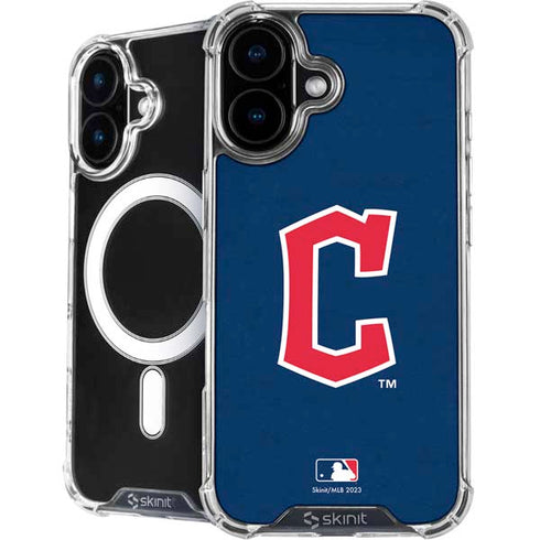 MLB Cleveland Guardians - Solid Distressed iPhone 16 Plus MagSafe Case