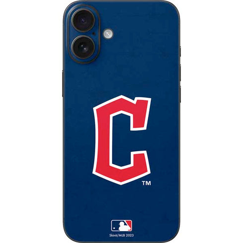 MLB Cleveland Guardians - Solid Distressed iPhone 16 Plus Skin