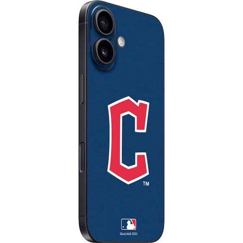MLB Cleveland Guardians - Solid Distressed iPhone 16 Plus Skin