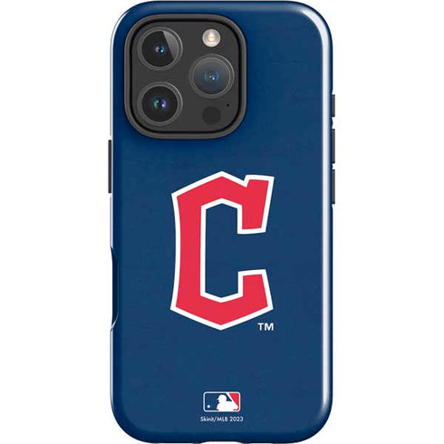 MLB Cleveland Guardians - Solid Distressed iPhone 16 Pro Impact Case