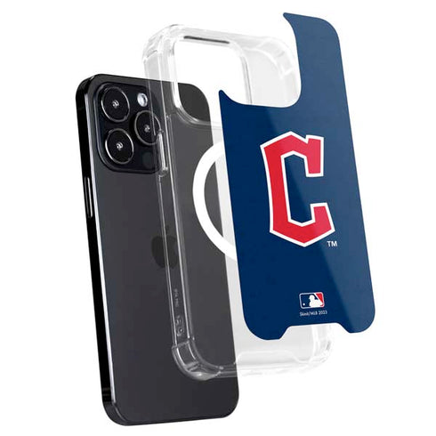 MLB Cleveland Guardians - Solid Distressed iPhone 16 Pro MagSafe Case