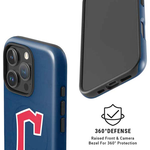 MLB Cleveland Guardians - Solid Distressed iPhone 16 Pro Magsafe Impact Case