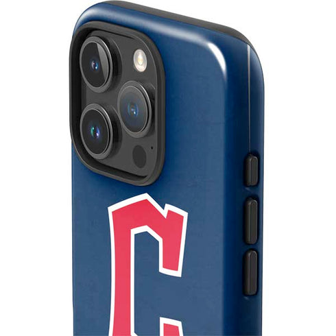 MLB Cleveland Guardians - Solid Distressed iPhone 16 Pro Max Impact Case