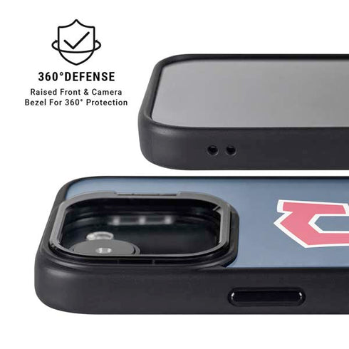 MLB Cleveland Guardians - Solid Distressed iPhone 16e Kickstand Case