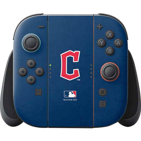 MLB Cleveland Guardians - Solid Distressed Nintendo Switch 2 (2025) Joy-Con Controller Skin