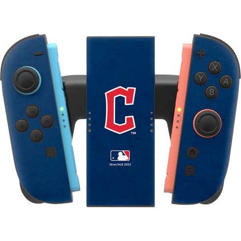 MLB Cleveland Guardians - Solid Distressed Nintendo Switch 2 (2025) Joy-Con Controller Skin