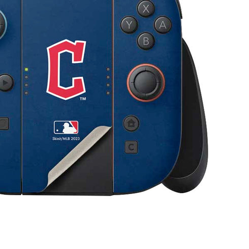 MLB Cleveland Guardians - Solid Distressed Nintendo Switch 2 (2025) Joy-Con Controller Skin