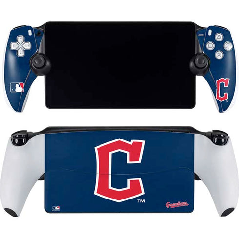 MLB Cleveland Guardians - Solid Distressed PlayStation Portal Remote Player Skin