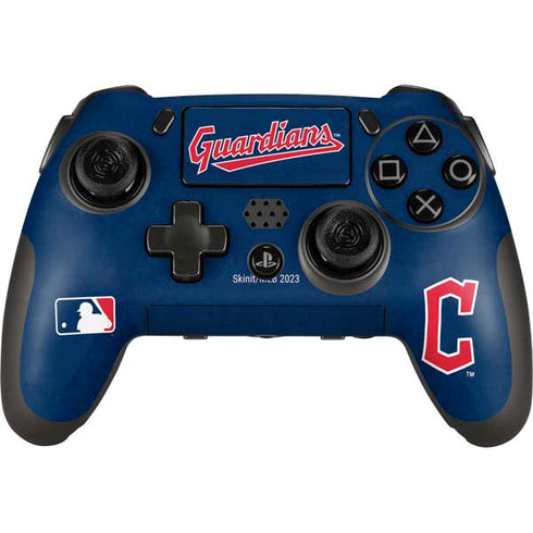 MLB Cleveland Guardians - Solid Distressed PlayStation Scuf Vantage 2 Controller Skin