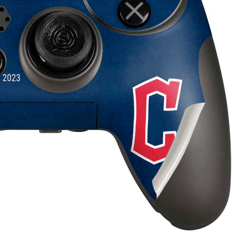 MLB Cleveland Guardians - Solid Distressed PlayStation Scuf Vantage 2 Controller Skin