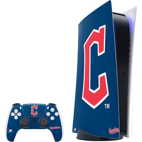 MLB Cleveland Guardians - Solid Distressed PlayStation PS5 Skins