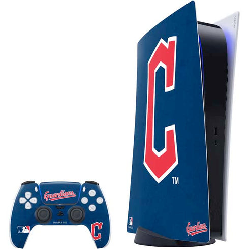 MLB Cleveland Guardians - Solid Distressed PlayStation PS5 Skins