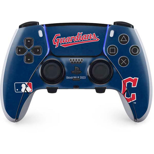 MLB Cleveland Guardians - Solid Distressed PS5 DualSense Edge Pro Controller Skin