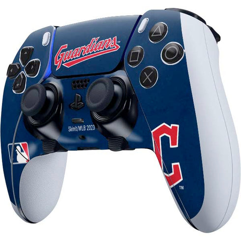 MLB Cleveland Guardians - Solid Distressed PS5 DualSense Edge Pro Controller Skin