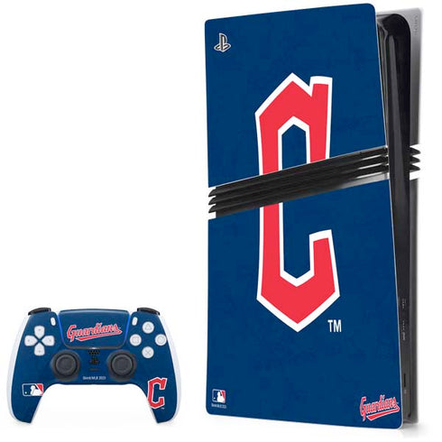 MLB Cleveland Guardians - Solid Distressed PlayStation PS5 Skins