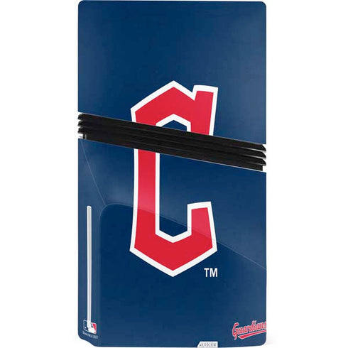 MLB Cleveland Guardians - Solid Distressed PS5 Pro Disk Console Skin