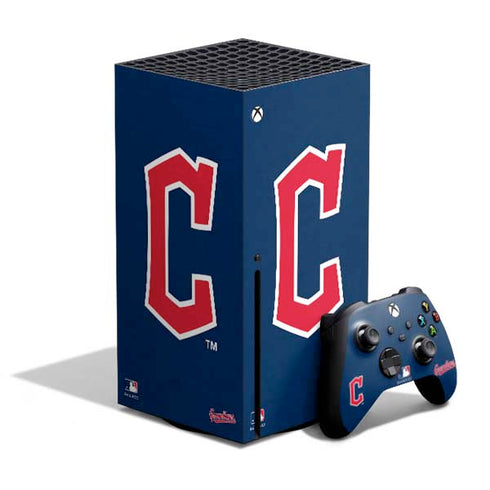 MLB Cleveland Guardians - Solid Distressed Xbox Series X Skins