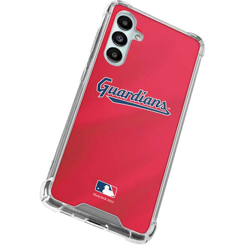 MLB Cleveland Guardians Alternate Road Jersey Galaxy A16 5G Clear Case