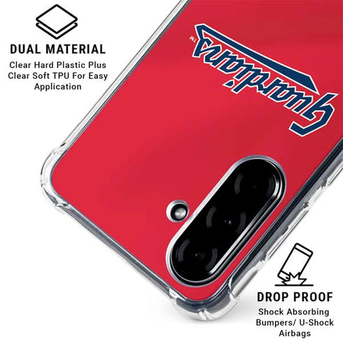 MLB Cleveland Guardians Alternate Road Jersey Galaxy A36 5G Clear Case