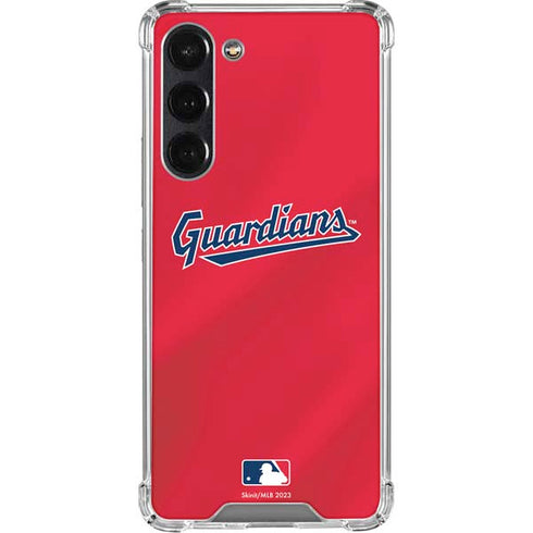 MLB Cleveland Guardians Alternate Road Jersey Galaxy S24 FE Clear Case