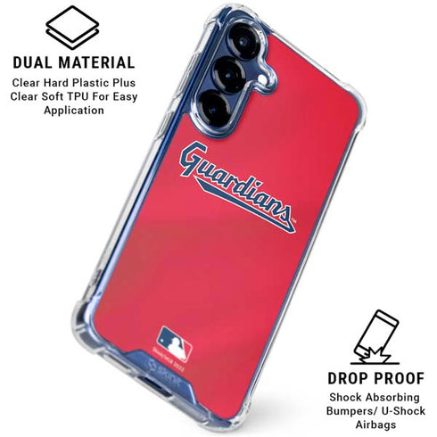 MLB Cleveland Guardians Alternate Road Jersey Galaxy S25 FE Clear Case