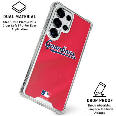 MLB Cleveland Guardians Alternate Road Jersey Galaxy S25 Ultra Clear Case