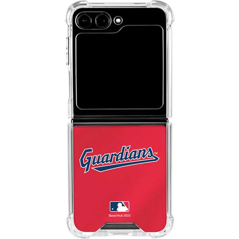 MLB Cleveland Guardians Alternate Road Jersey Galaxy Z Flip6 Clear Case