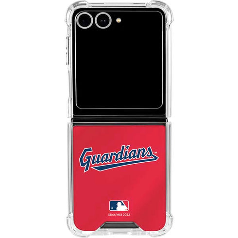 MLB Cleveland Guardians Alternate Road Jersey Galaxy Z Flip7 Clear Case