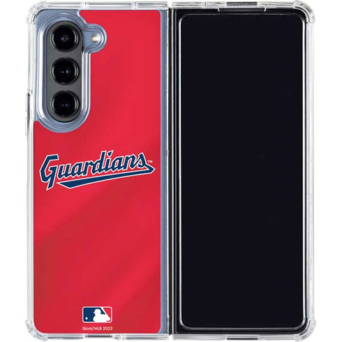 MLB Cleveland Guardians Alternate Road Jersey Galaxy Z Fold5 5G Clear Case