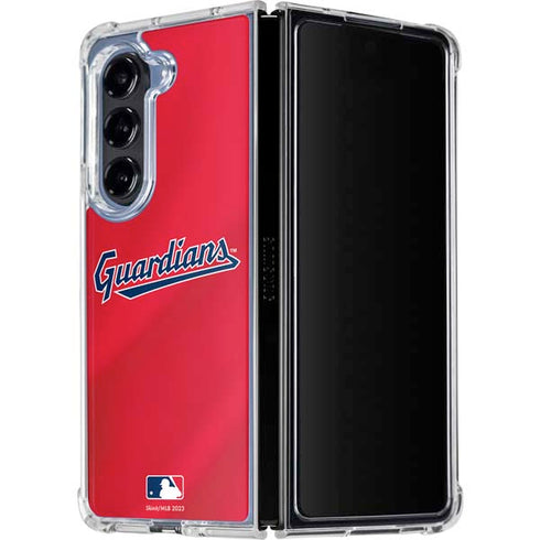 MLB Cleveland Guardians Alternate Road Jersey Galaxy Z Fold5 5G Clear Case