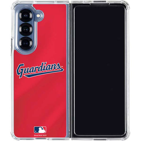 MLB Cleveland Guardians Alternate Road Jersey Galaxy Z Fold6 Clear Case