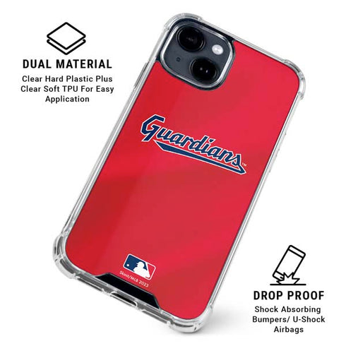 MLB Cleveland Guardians Alternate Road Jersey iPhone 15 Clear Case