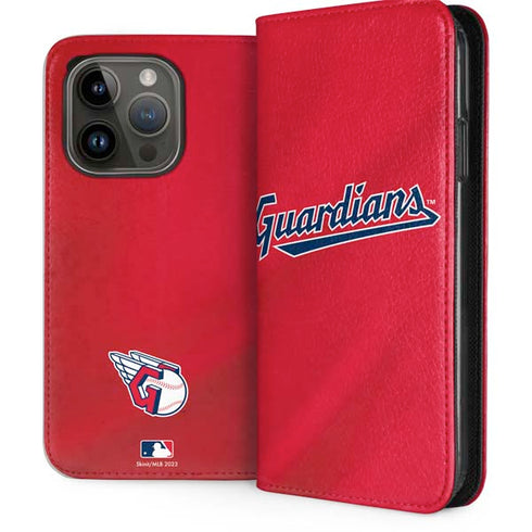 MLB Cleveland Guardians Alternate Road Jersey iPhone 15 Pro Folio Case