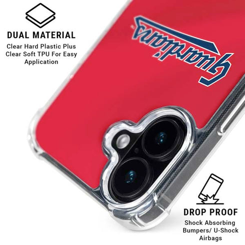 MLB Cleveland Guardians Alternate Road Jersey iPhone 16 Plus Clear Case