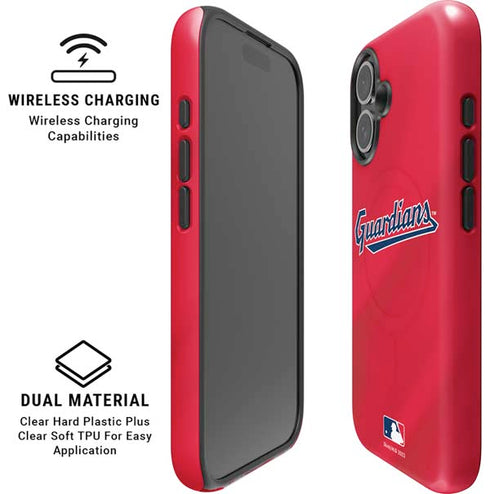 MLB Cleveland Guardians Alternate Road Jersey iPhone 16 Plus Magsafe Impact Case