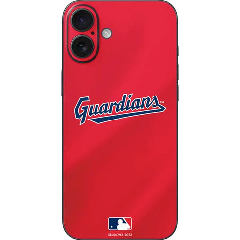 MLB Cleveland Guardians Alternate Road Jersey iPhone 16 Plus Skin