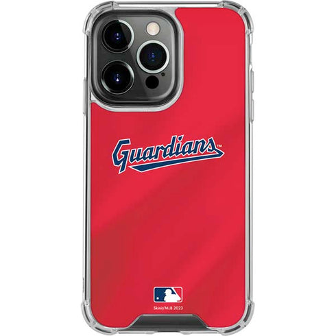 MLB Cleveland Guardians Alternate Road Jersey iPhone 16 Pro Max Clear Case