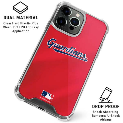 MLB Cleveland Guardians Alternate Road Jersey iPhone 16 Pro Max Clear Case