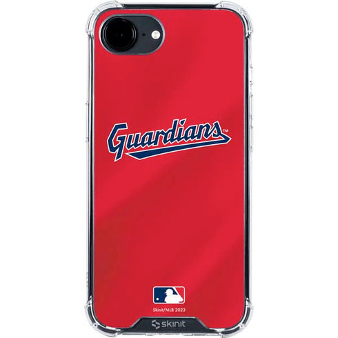MLB Cleveland Guardians Alternate Road Jersey iPhone 16e Clear Case