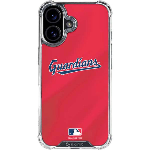 MLB Cleveland Guardians Alternate Road Jersey iPhone 17 Clear Case