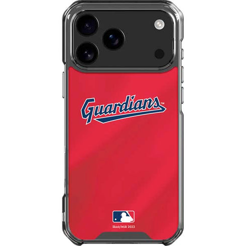 MLB Cleveland Guardians Alternate Road Jersey iPhone 17 Pro Max Clear Case