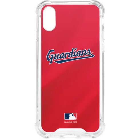MLB Cleveland Guardians Alternate Road Jersey iPhone XS Clear Case