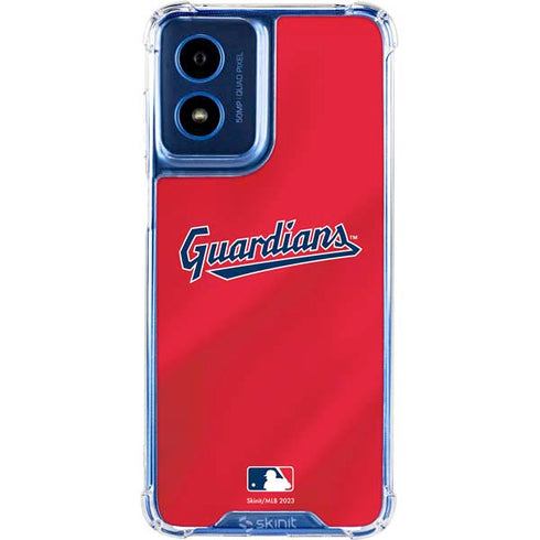 MLB Cleveland Guardians Alternate Road Jersey Moto G 5G (2024) Clear Case