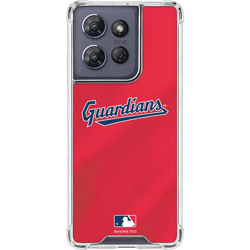 MLB Cleveland Guardians Alternate Road Jersey Moto G Play 5G (2025) Clear Case