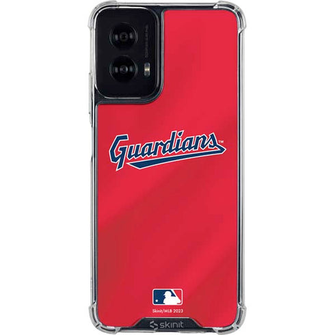 MLB Cleveland Guardians Alternate Road Jersey Moto G Power 5G (2024) Clear Case
