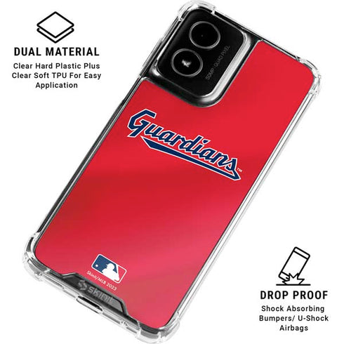 MLB Cleveland Guardians Alternate Road Jersey Moto G Power 5G (2024) Clear Case
