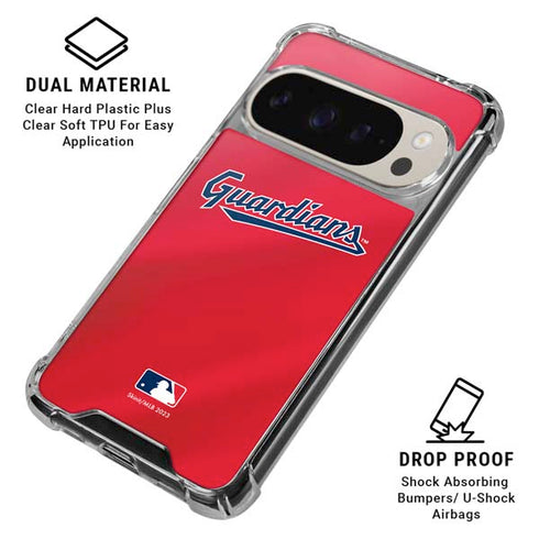 MLB Cleveland Guardians Alternate Road Jersey Pixel 9/9 Pro Clear Case
