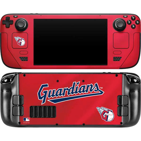 MLB Cleveland Guardians Alternate Road Jersey Steam Deck Handheld Gaming Computer OLED Skin
