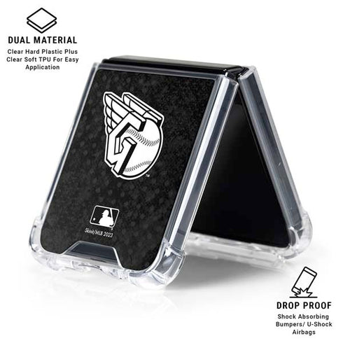 MLB Cleveland Guardians Dark Wash Galaxy Z Flip6 Clear Case