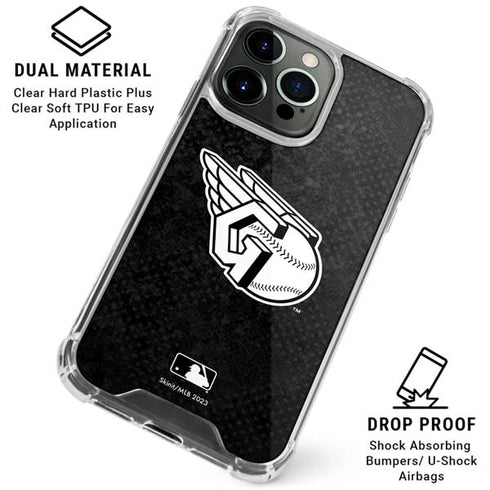 MLB Cleveland Guardians Dark Wash iPhone 16 Pro Clear Case